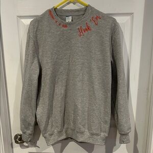 Gray Sweatshirt with Orange Longhorns Accents